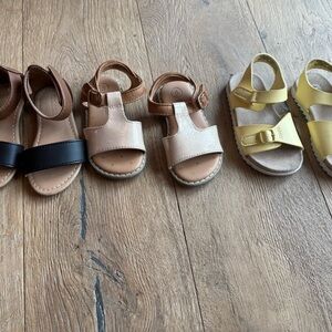 Stylish Kids Sandals - Black, Tan, and Yellow